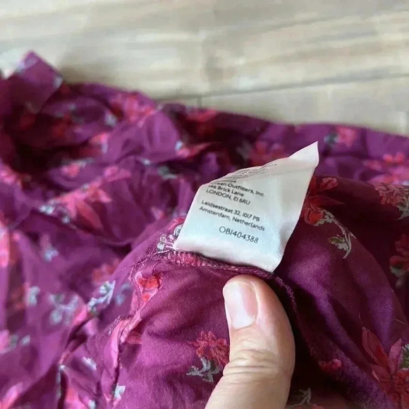 Free People Amanda Ruffle Floral Wrap Top in Sultry Combo Sz XS - Picture 9 of 10